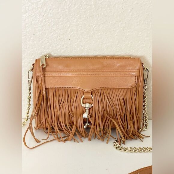 REBECCA MINKOFF Fringe Mini MAC
Leather Crossbody Bag light Brown - Picture 5 of 17